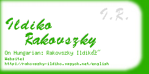 ildiko rakovszky business card
